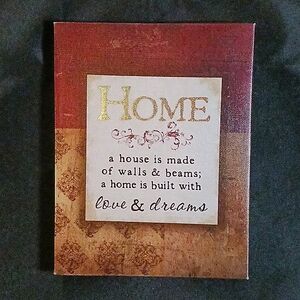 "Home" plaque